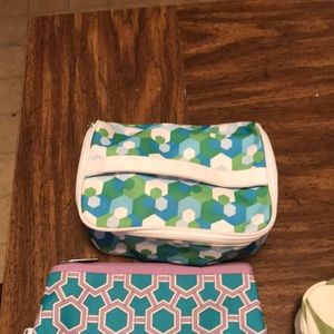 3 Clinique, 1 Jonathan Adler makeup bags